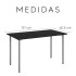 Mesa De Comedor Modelo Gitana, Rectangular Apta Para 6 Personas. NEGRO