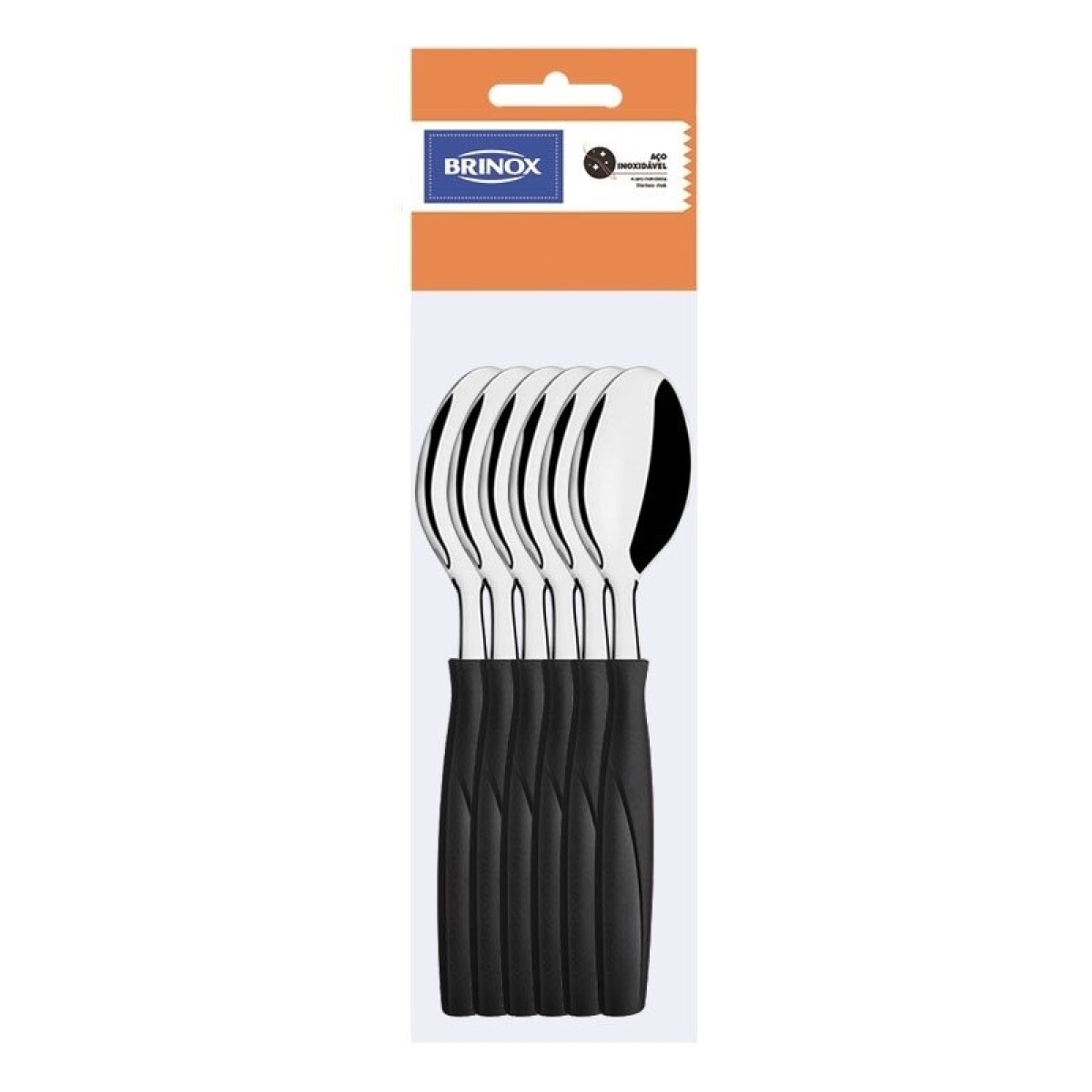 SET 12 CUCHARAS MESA 19CM ITAPARICA NEGRO BRINOX 