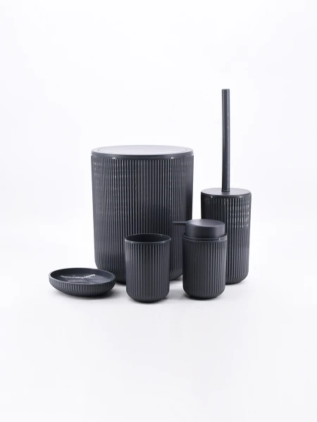 SET DE BAÑO 5 PIEZAS GRIS