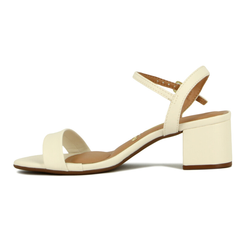Sandalia Formal Mujer Vizzano Taco Bajo Blanco