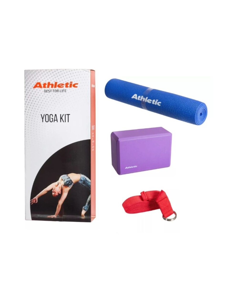 Kit De Yoga - Colchoneta, Bloque Y Cinta Athletic 