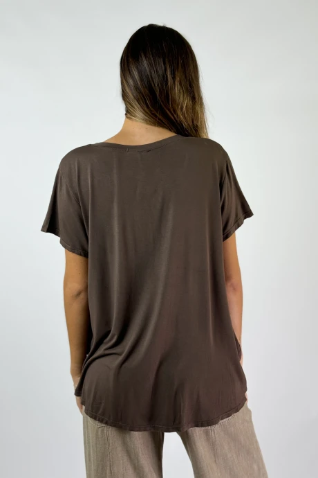 BLUSA GROSELLA marron l/xl