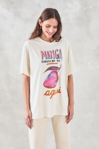 Remerón Print Algodón Nácar