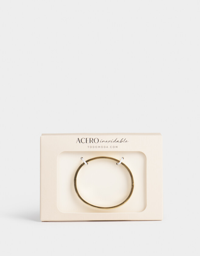 Pulseras Rígidas Acero quirúrgico Pulsera Rígida De Acero Quirúrgico - Dorado