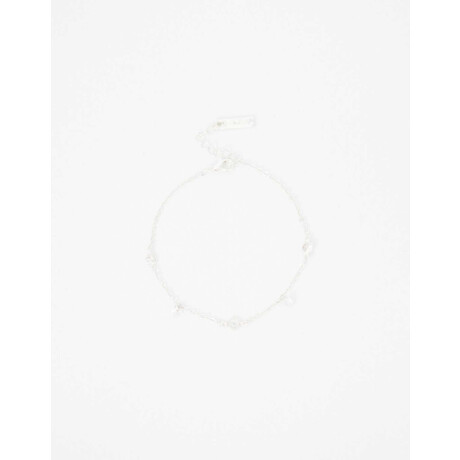 Pulsera Flexible De Corazón Cubic Plateado