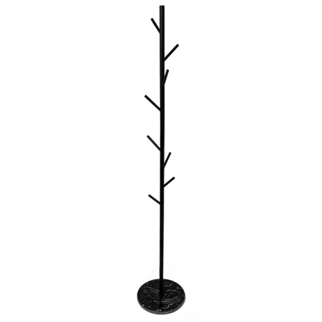 Perchero de Pie 8 Ganchos con Base de Mármol 170x32cm Negro