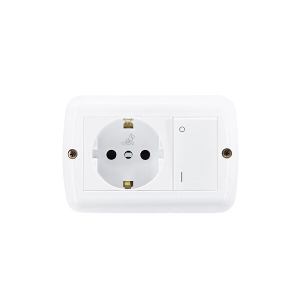 Caja exterior toma schuko+int.bipolar Atenea Plus M47234