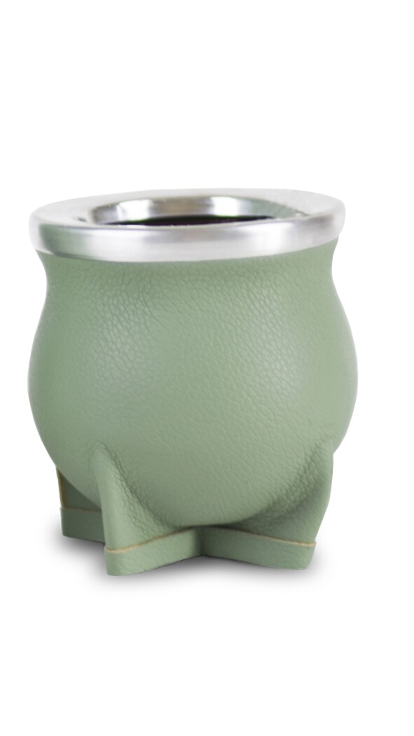 MATE DE CERÁMICA CHICO DELTA MENTA PASTEL GRANEADO FINO