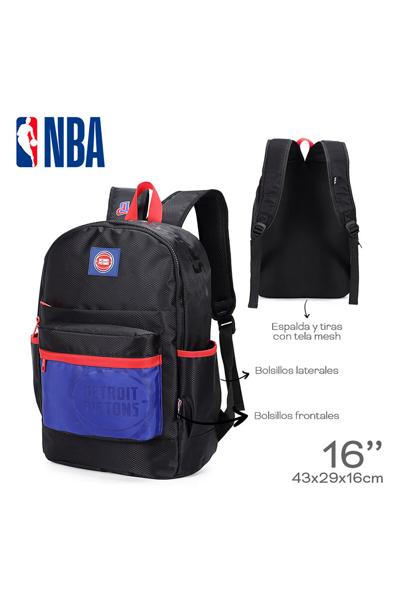 Mochila Detroit Pistons NBA Negro