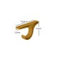 Set x2 soporte de techo simple 28mm x 19mm MARRON CLARO