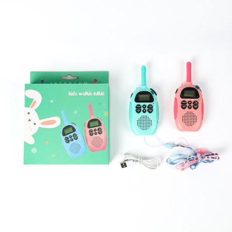 SET 2 HANDY WALKIE TALKIE INFANTIL USB CON COLGANTE SET 2 HANDY WALKIE TALKIE INFANTIL USB CON COLGANTE