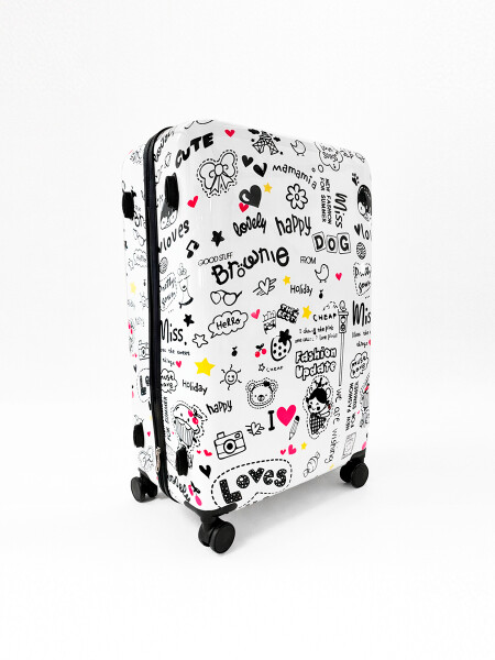 VALIJA PRINT GRAFITI BLANCO