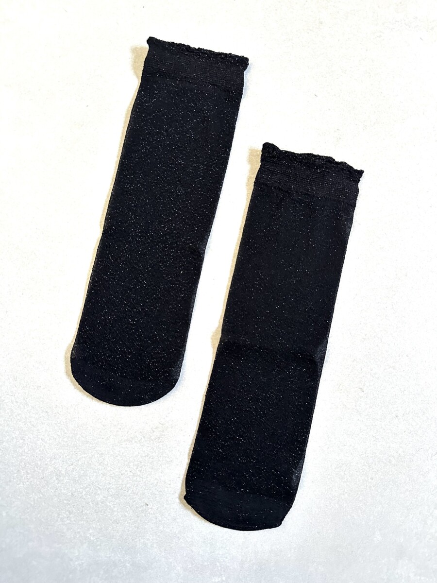 MEDIAS CORTAS LUREX - NEGRAS 