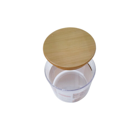 OUTLET Contenedor acrílico tapa hermética símil madera 500ml Outlet Contenedor Acrílico Tapa Hermética Símil Madera 500ml