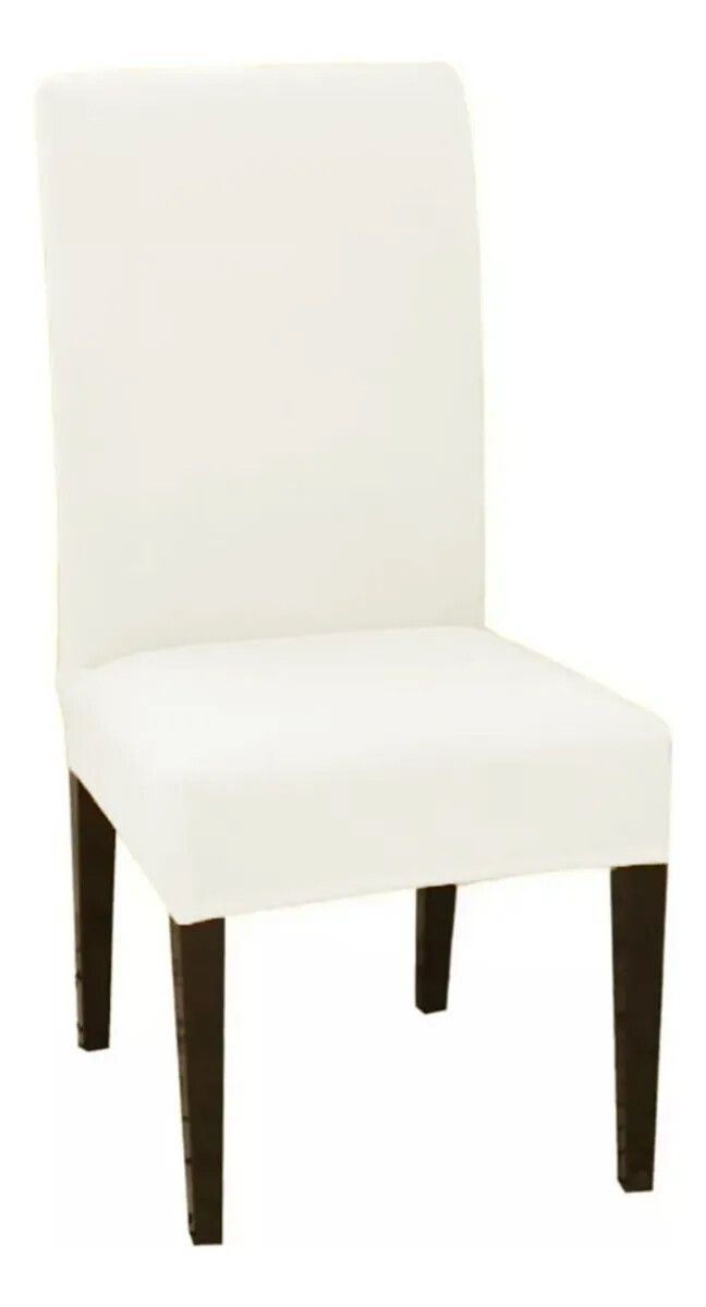 Funda Para Silla Comedor Cubre Asiento Elastizada Y Lavable - Variante Color Beige Claro 