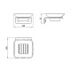 JABONERA COMBINADA METAL MATE NEGRO PARA BAÑO ACERO NEGRO