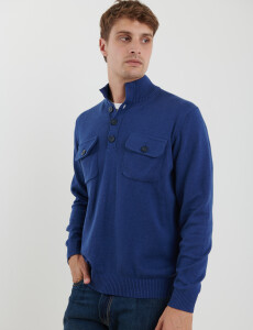 470454 REMERA HARRY Azul Piedra Melange