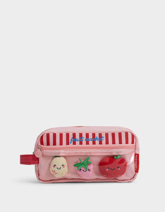 Cartucheras Foodie Cartuchera Con Mini Peluches - Rosa Claro