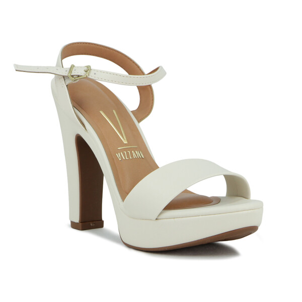 Sandalia Vizzano Mujer Taco 12cm Plataforma 2cm Blanco