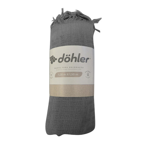 Manta Throw Dohler 120 x 150 cm Varios Colores GRIS OSCURO