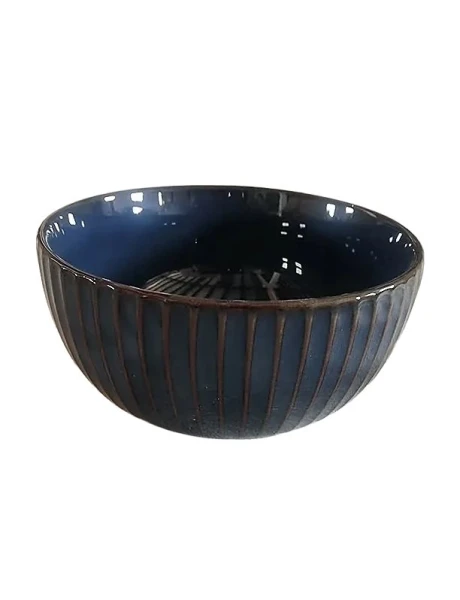 BOWL CERAMICA D14CM FACETADO AZUL BOWL CERAMICA D14CM FACETADO AZUL