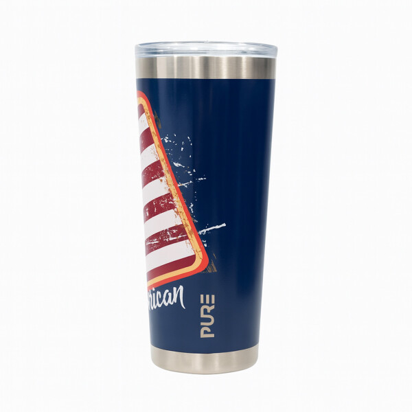 Vaso Térmico Tapa Antiderrames 650ml Aislante Frio Calor Color Azul