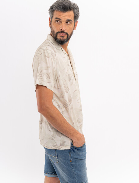 Camisa m/c estampada verde claro