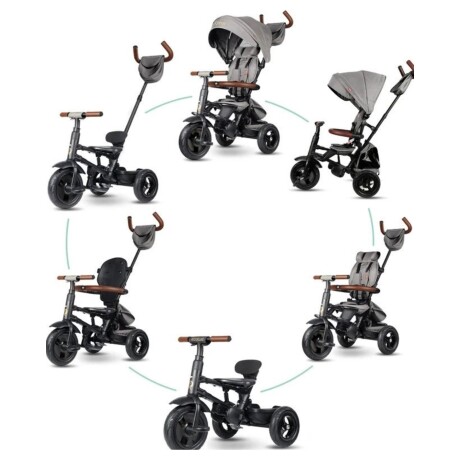 Triciclo Plegable RITO DELUXE Qplay Gris Triciclo Plegable RITO DELUXE Qplay Gris