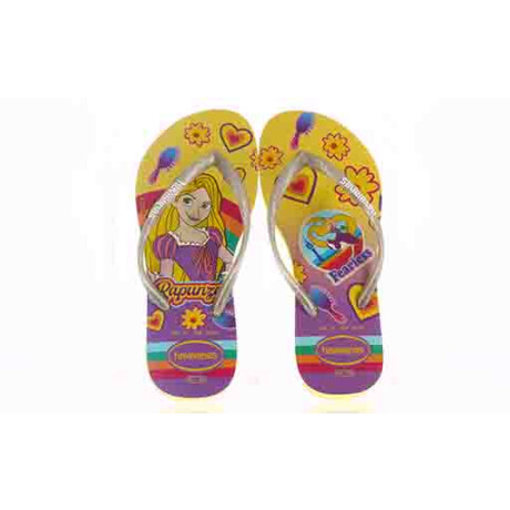 Sandalias Infantiles Havaianas Kids Slim Princes Amarillo - Dorado