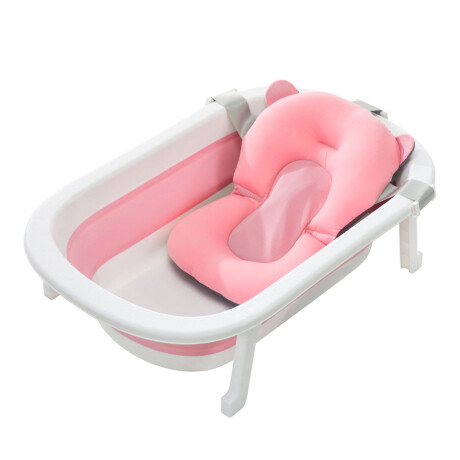 Colchón Bañito Baby Splash Almohada Baño Bebe + Accesorios Rosa