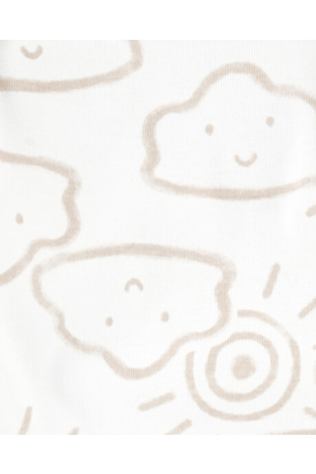 Pack cuatro bodies de algodón, manga larga, diseño cielo Sin color