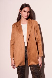 Blazer Gamuza Cuero Vegano Whisky
