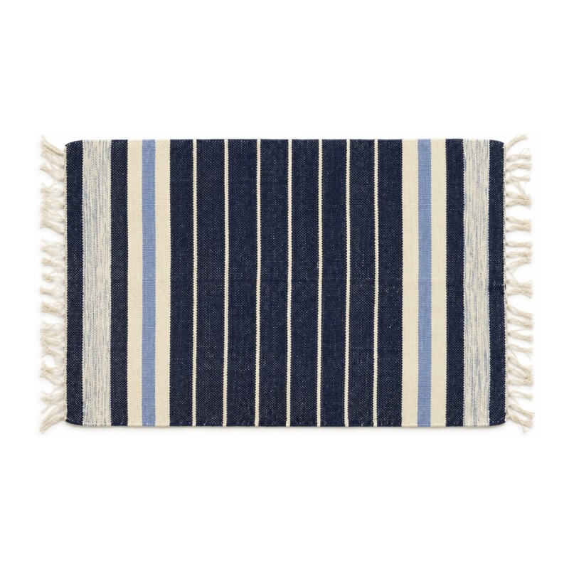 Alfombra con flecos 69x114cm AZUL