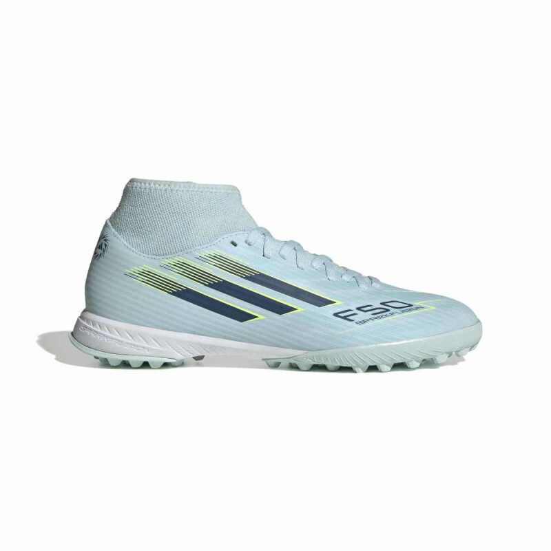 Championes Futbol5 Adulto Adidas F50 SPARKFUSION CLUB TF de Mujer - JQ4586 Celeste-negro