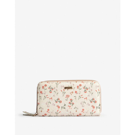 Billetera Formato Fichero Estampado Flores