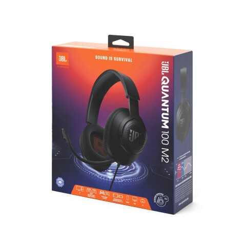 Auricular Gaming JBL Quantum 100 M2 con mic. Negro Auricular Gaming JBL Quantum 100 M2 con mic. Negro