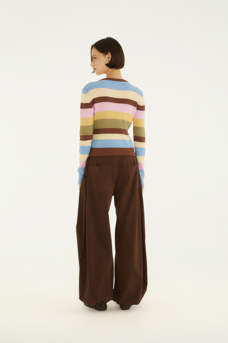 PANTALON ANCHO Marron