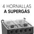 Cocina Thompson Cth 1000 COCINA THOMPSON CTH1000 A GAS NEGRA