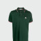Moncler -Remera polo de algodón manga corta Verde