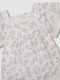Vestido De Plumeti Estampado Blanco Roto