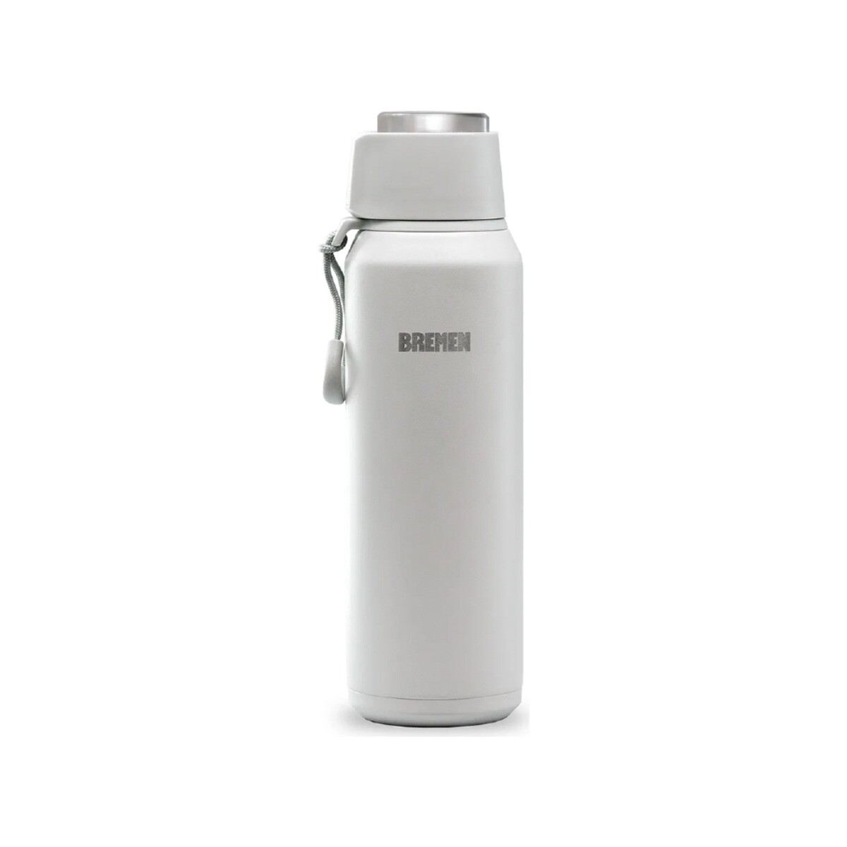 Termo Bremen 600 ml Acero Inoxidable con Pico Cebador 360° y Correa Gris 