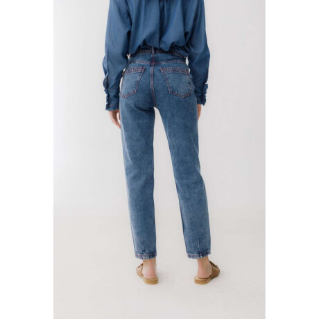 Jean Mom Fortun Azul Claro