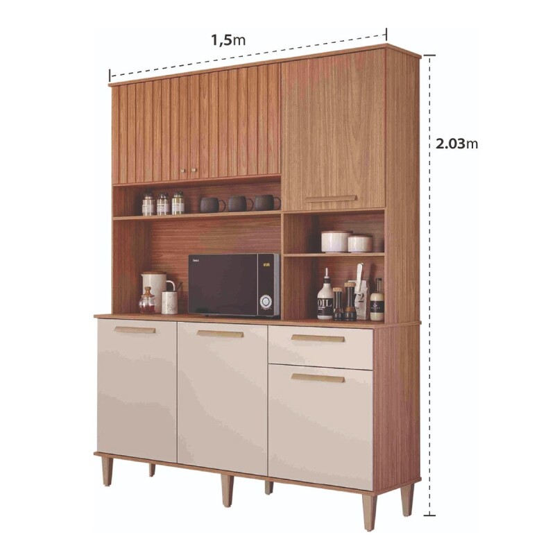 Kit Mgm Mueble De Cocina Mila Compacta 6 Puertas Kit Mgm Mueble De Cocina Mila Compacta 6 Puertas