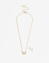 Bijouterie Set Navidad Set De Cadena Y Aros - Dorado