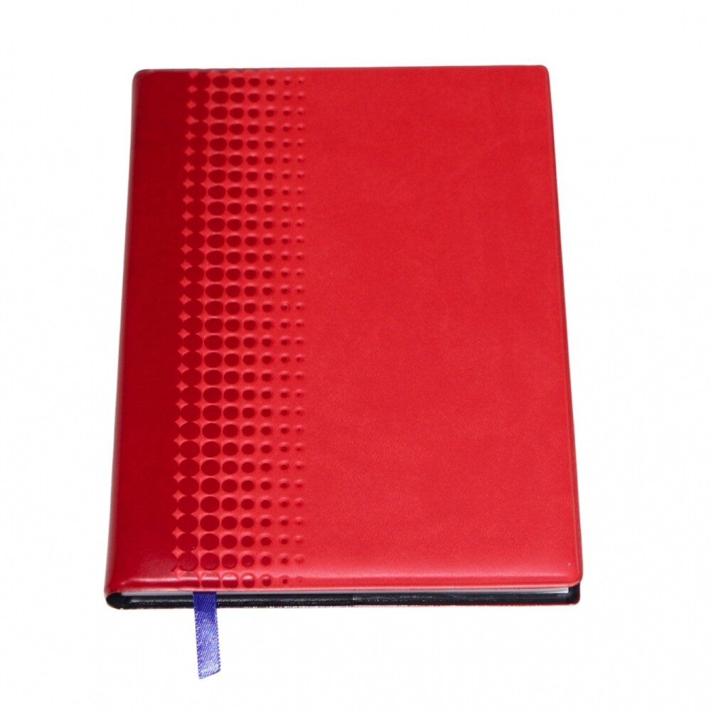 AGENDA ABEZETA 216 CLASSIC MEDIUM TAPA CON DISEÑO VIRANDO COLOR ROJO