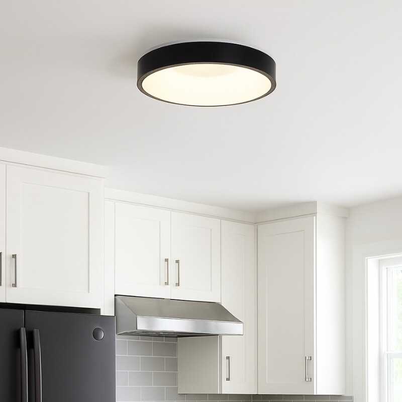 PLAFON LED REDONDO PHILLY 30CM DIMERIZABLE - NEGRO Plafon LED Redondo Philly 30 CM Negro