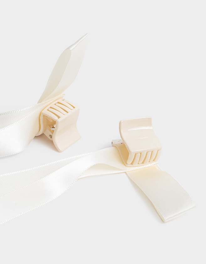 Broches Sets Con moño Set De Broches - Blanco Crudo