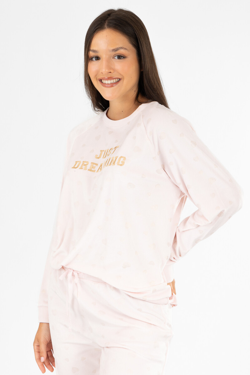 Pijama golden hearts Rosado