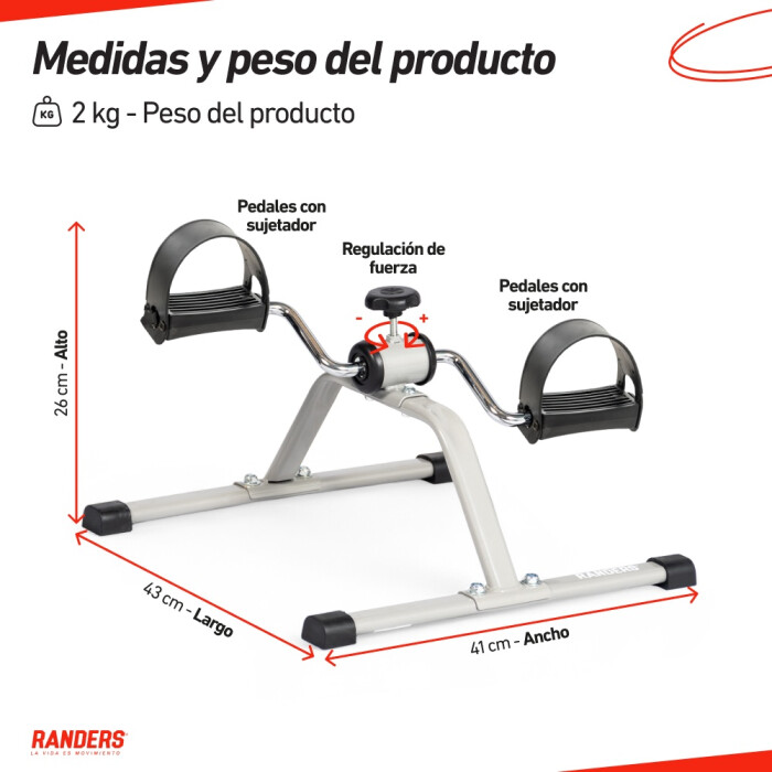 Pedalera Ejercitadora Randers ARG-113 Resistencia Regulable Pedalera Ejercitadora Randers ARG-113 Resistencia Regulable