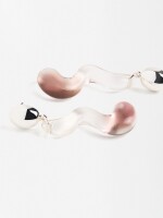 Pendientes De Onda Bicolor marron